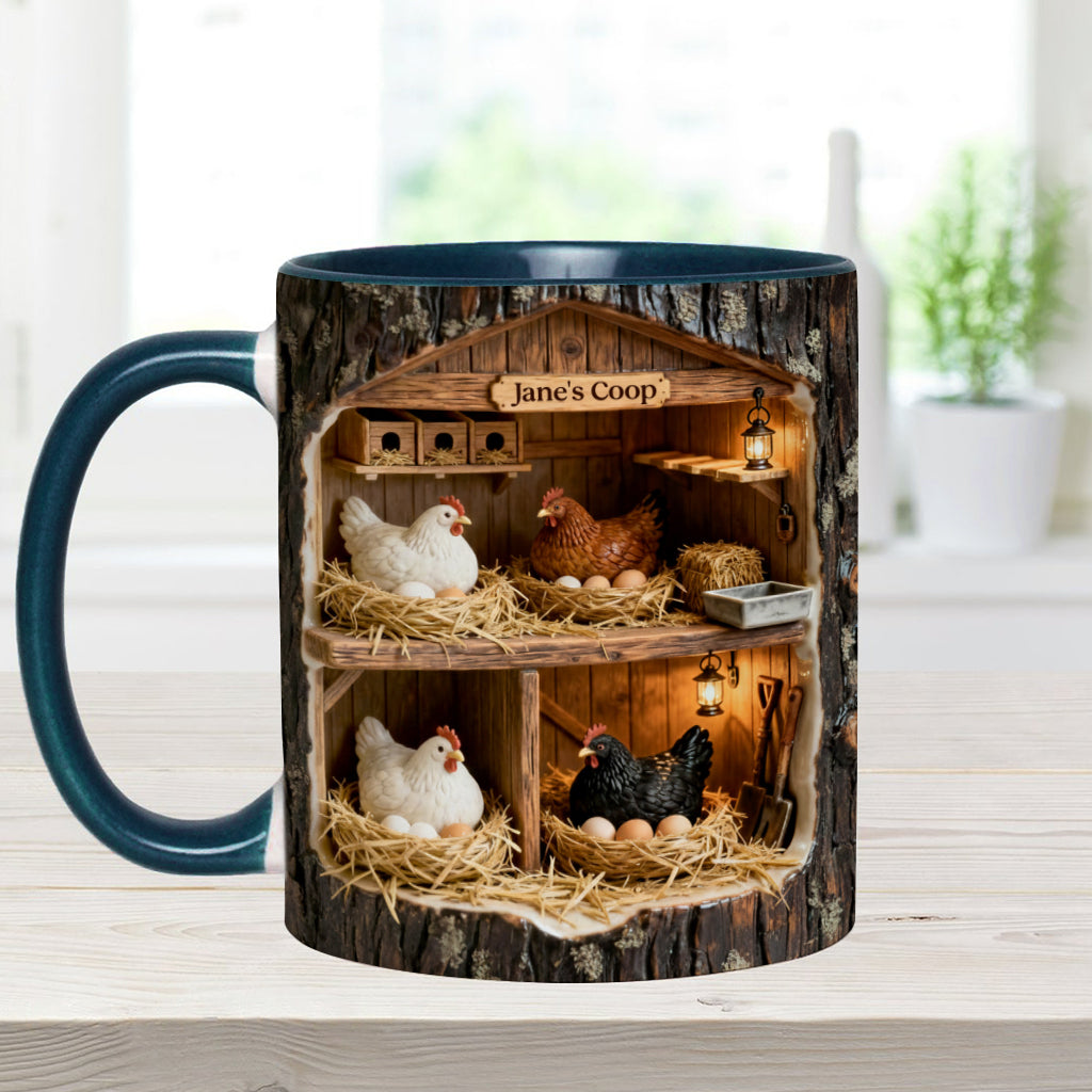 The Little Coop - Personalized Chicken Accent Mug