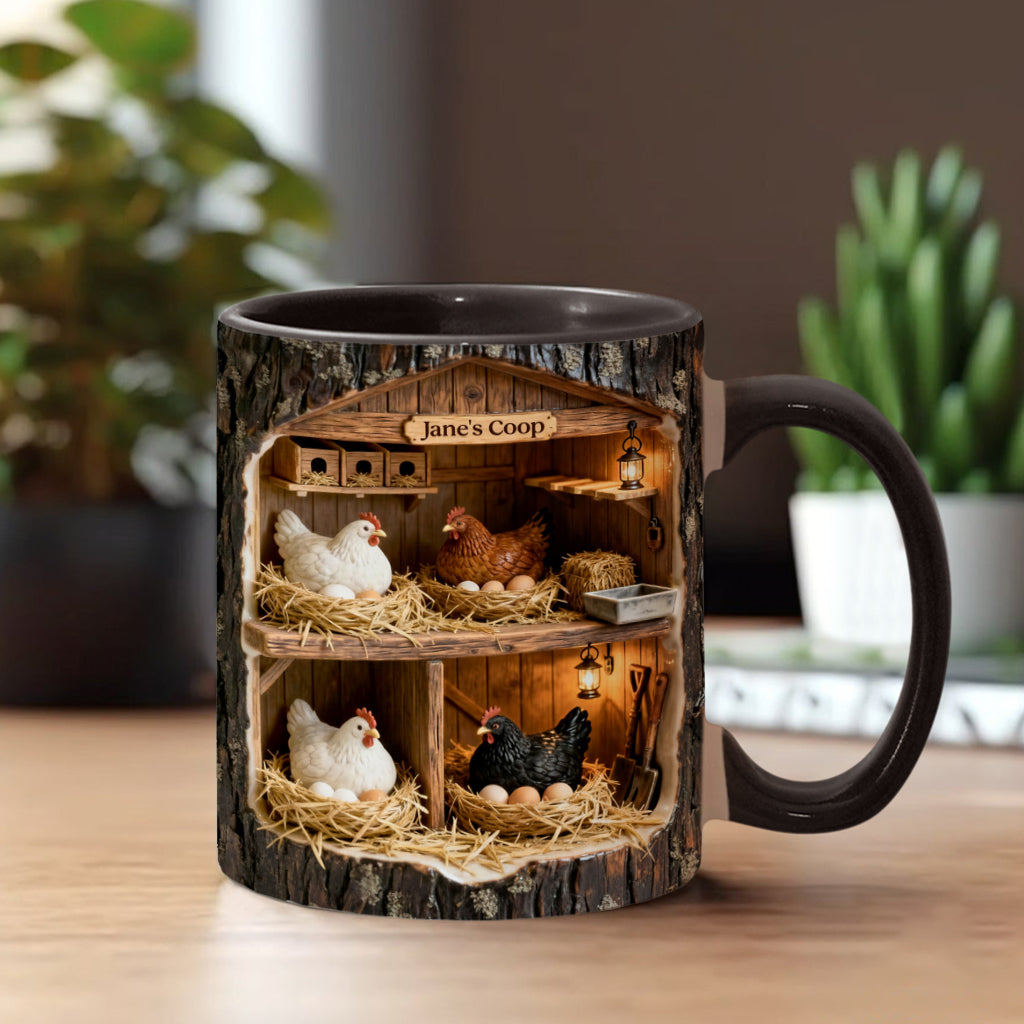 The Little Coop - Personalized Chicken Accent Mug