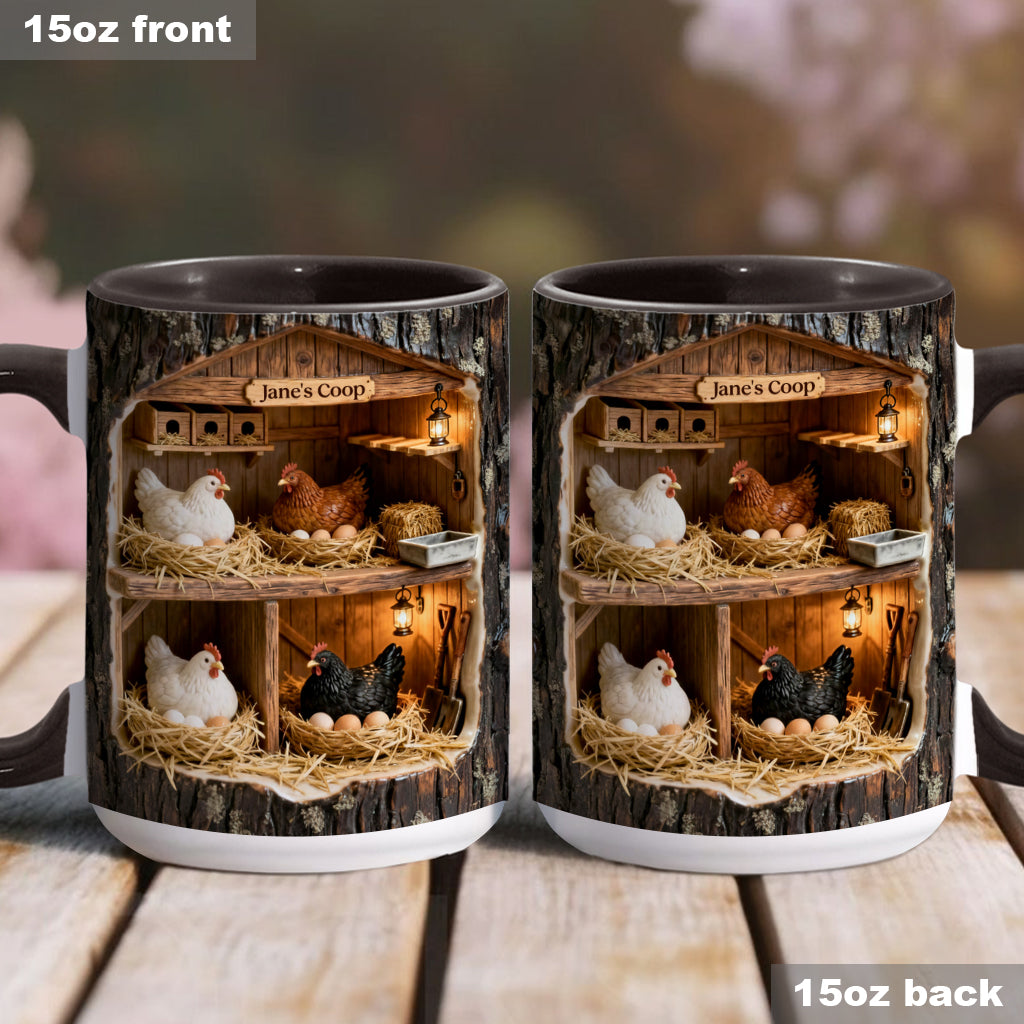 The Little Coop - Personalized Chicken Accent Mug