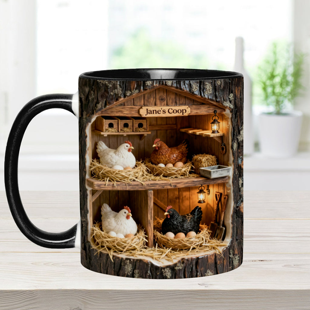 The Little Coop - Personalized Chicken Accent Mug