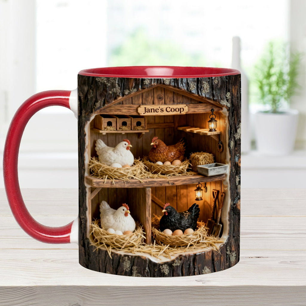 The Little Coop - Personalized Chicken Accent Mug