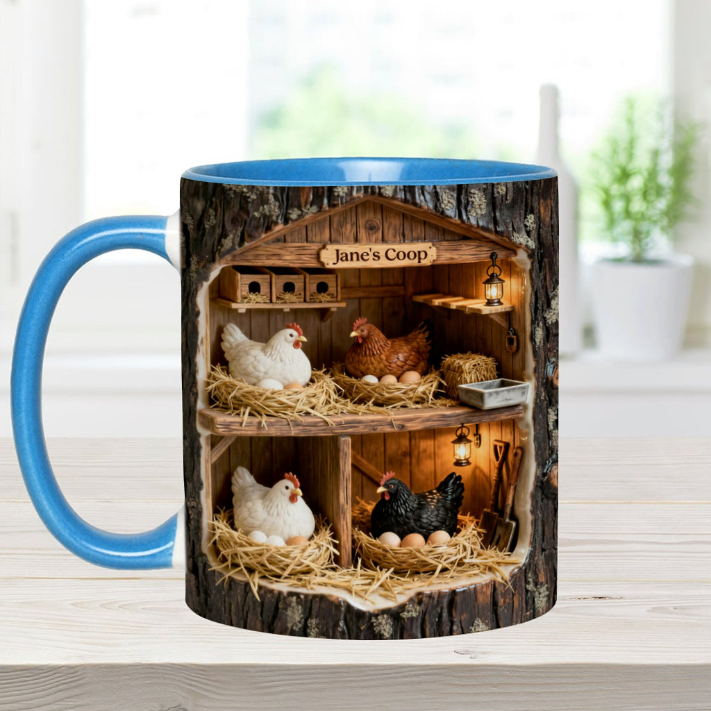 The Little Coop - Personalized Chicken Accent Mug