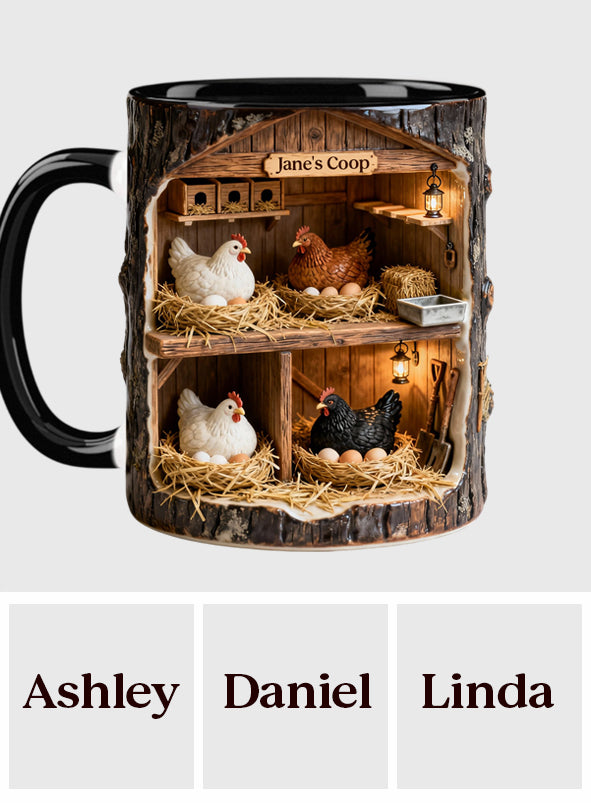 The Little Coop - Personalized Chicken Accent Mug