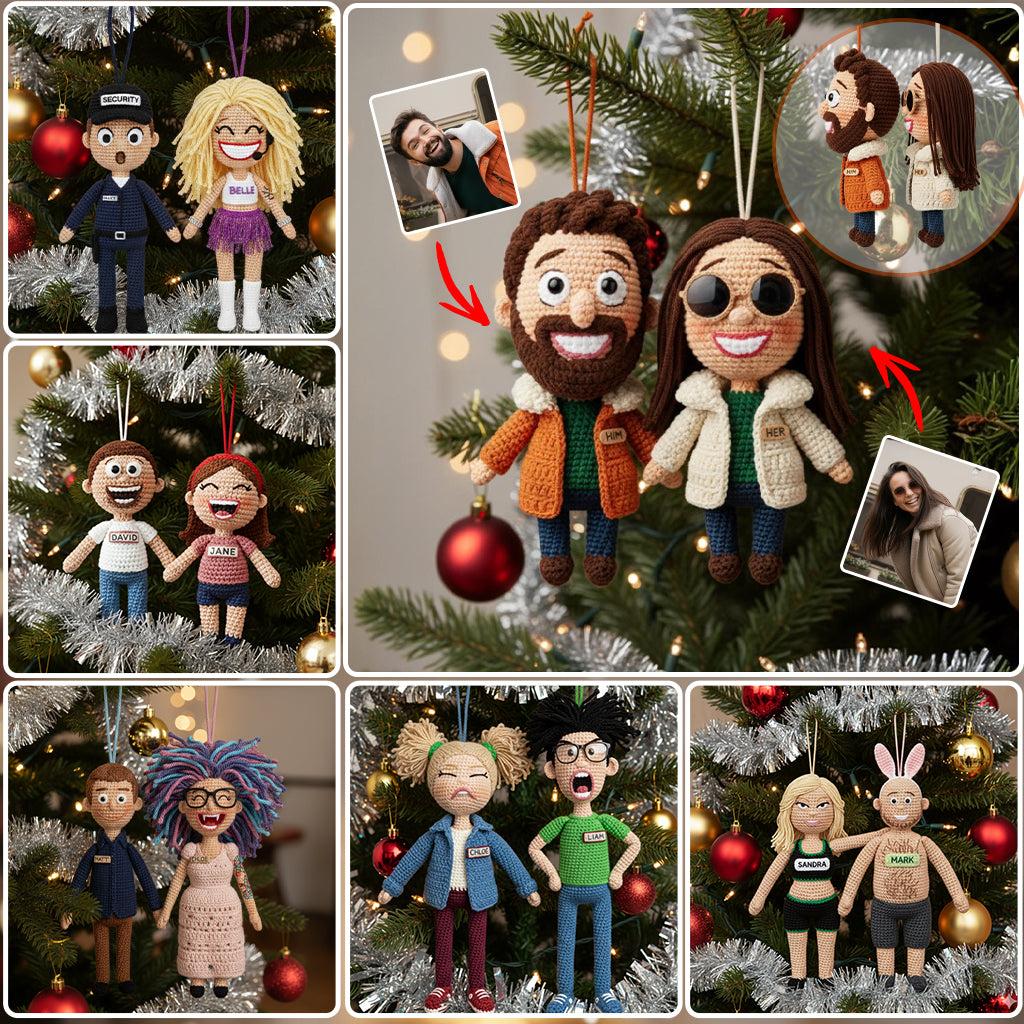 Loving Christmas - Personalized Couple Handmade Crochet Ornament