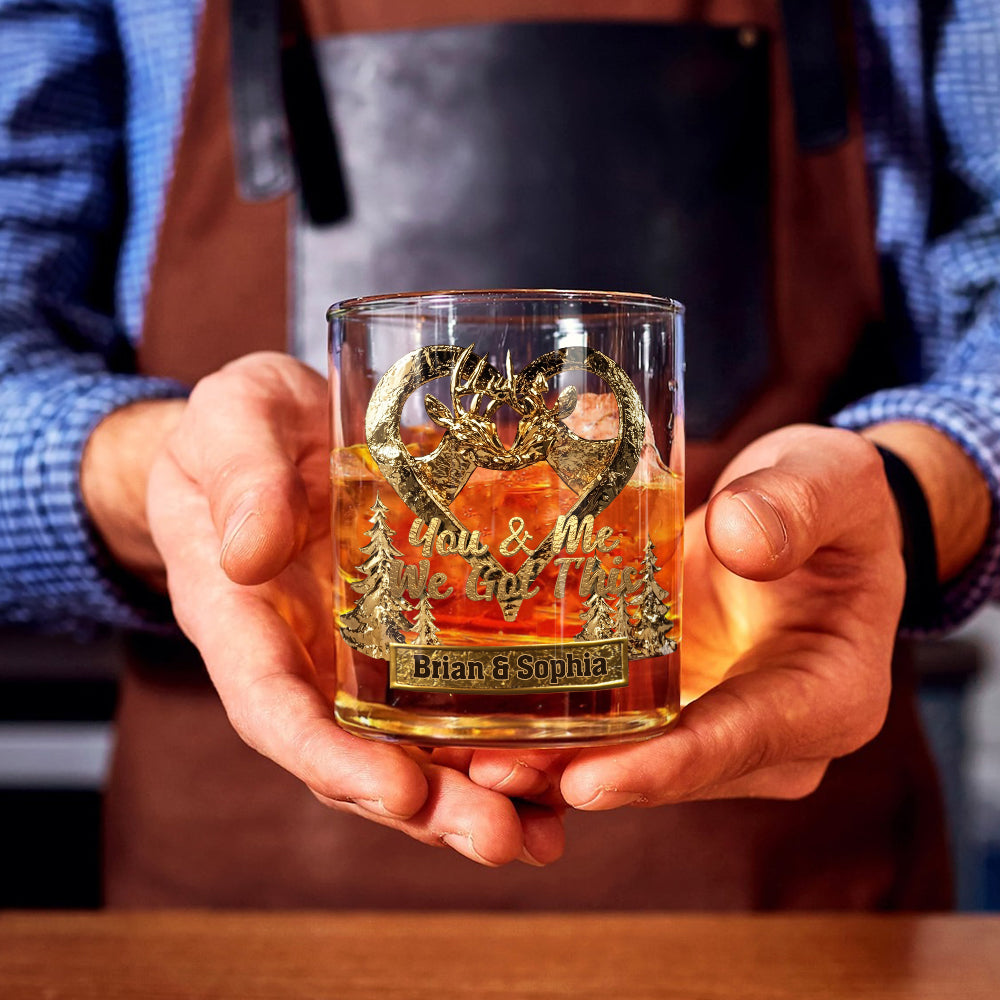 Toi et moi, on gère ! - Verre à whisky de chasse personnalisé