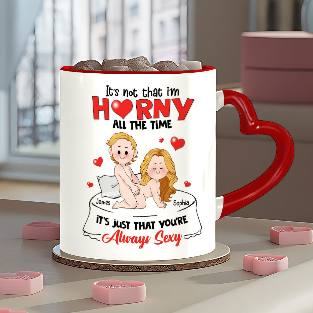 Funny Couple Gift For Husband Wife - Personalized Couple Heart Handle Mug