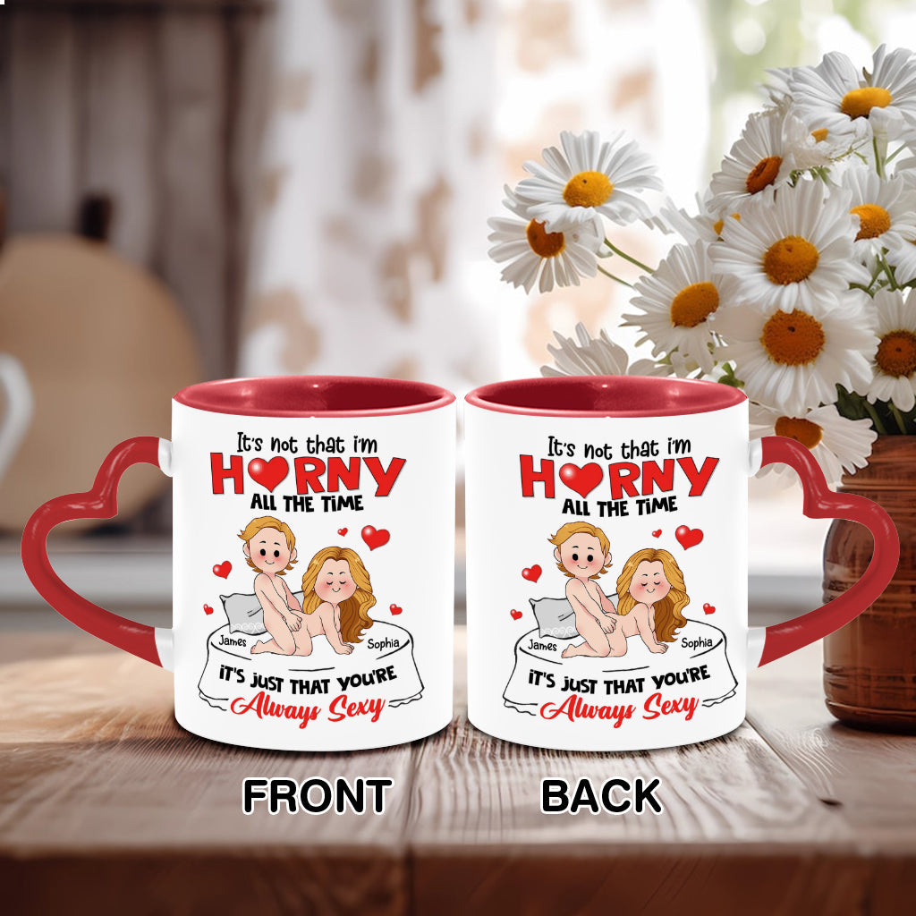 Funny Couple Gift For Husband Wife - Personalized Couple Heart Handle Mug