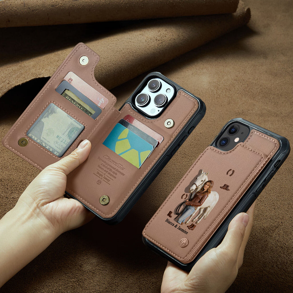 Horse Girl - Personalized Horse Wallet Phone Case