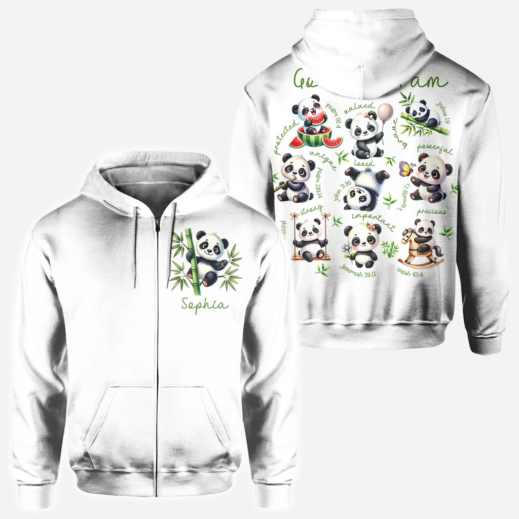 Dieu dit que je suis - T-shirt personnalisé pour amoureux des pandas