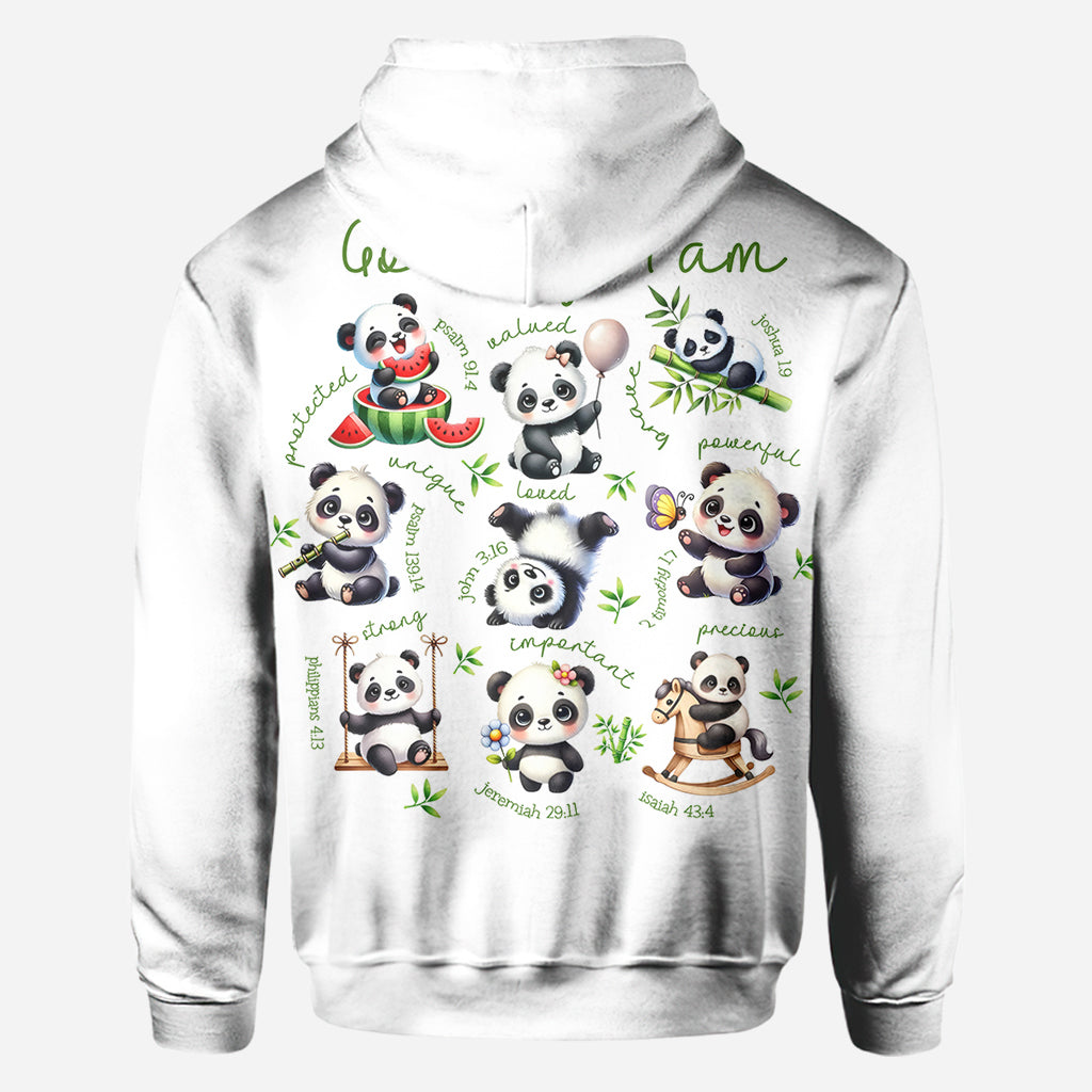 Dieu dit que je suis - T-shirt personnalisé pour amoureux des pandas