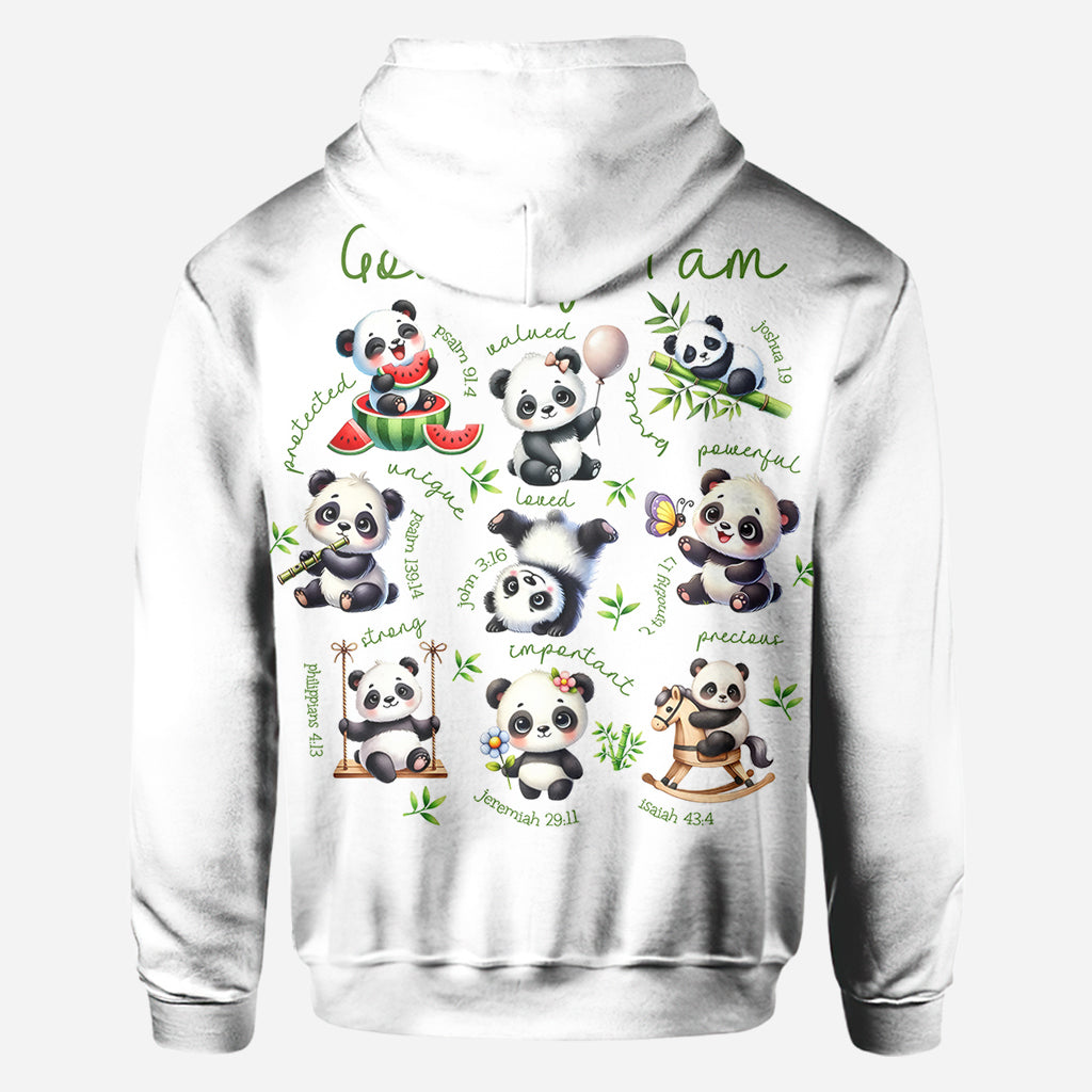 Dieu dit que je suis - T-shirt personnalisé pour amoureux des pandas