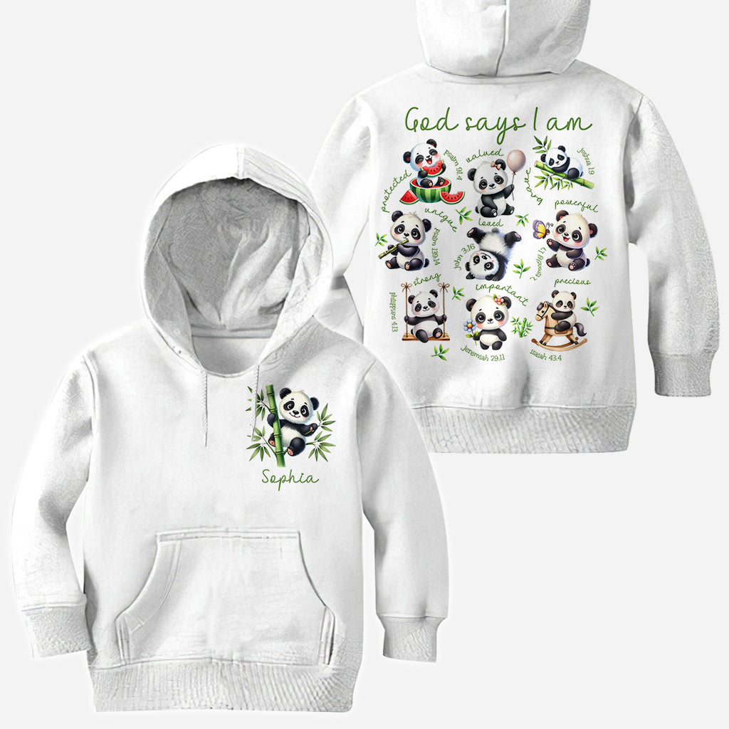 Dieu dit que je suis - T-shirt personnalisé pour amoureux des pandas