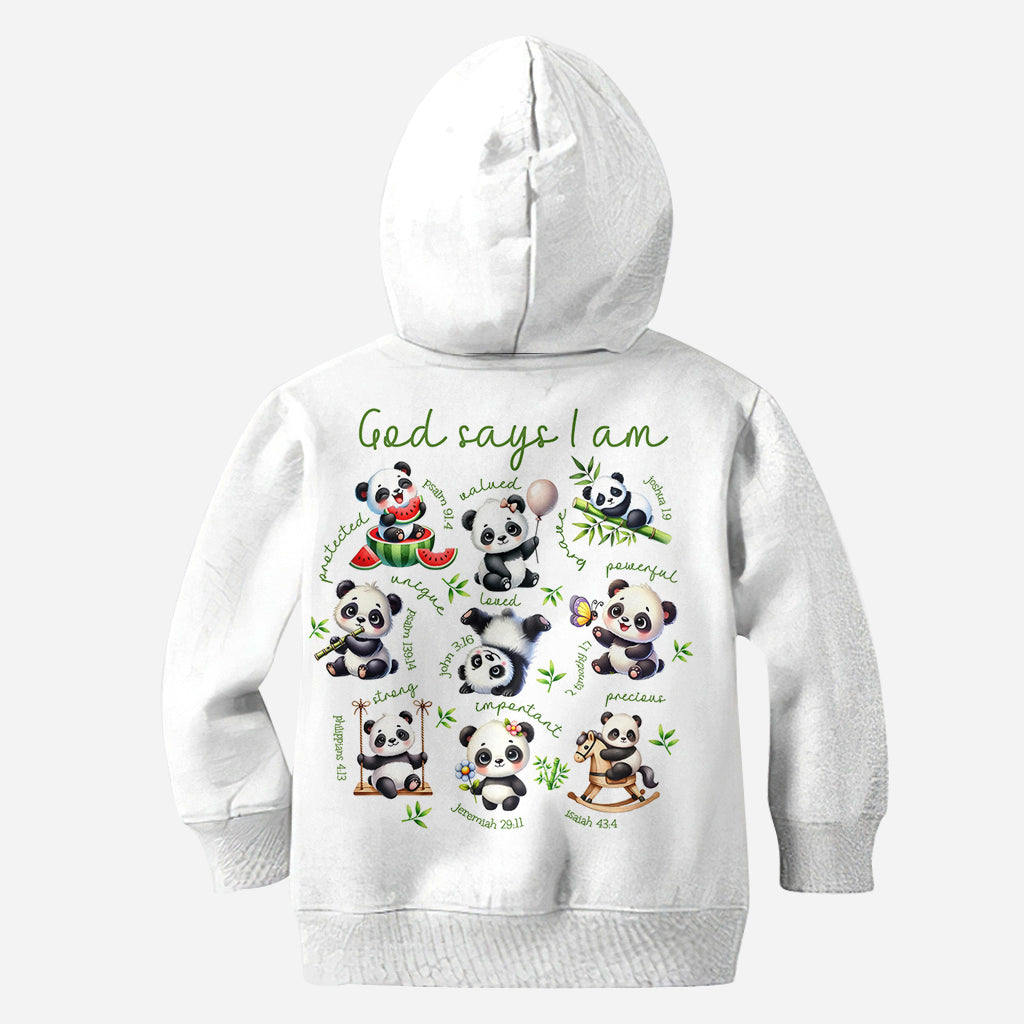 Dieu dit que je suis - T-shirt personnalisé pour amoureux des pandas