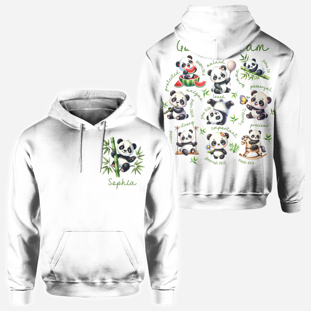 Dieu dit que je suis - T-shirt personnalisé pour amoureux des pandas