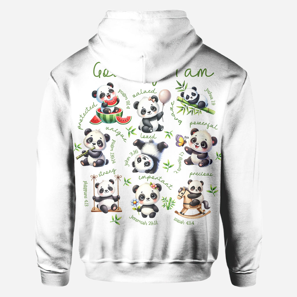 Dieu dit que je suis - T-shirt personnalisé pour amoureux des pandas