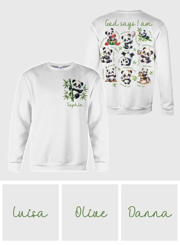 Dieu dit que je suis - T-shirt personnalisé pour amoureux des pandas