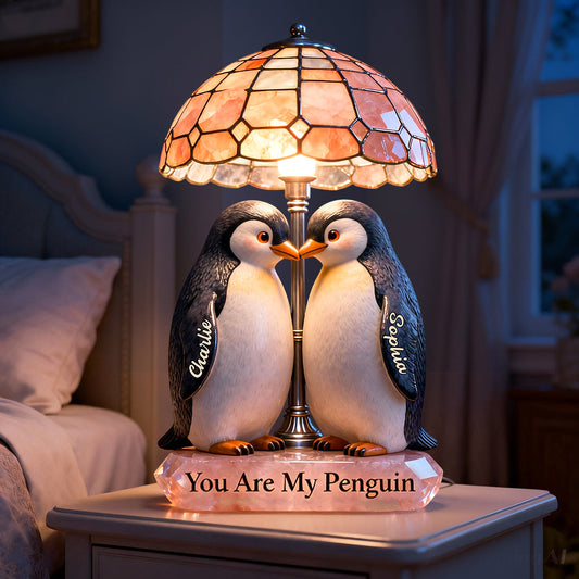 Tu es mon pingouin - Veilleuse LED acrylique personnalisée pour amoureux des pingouins