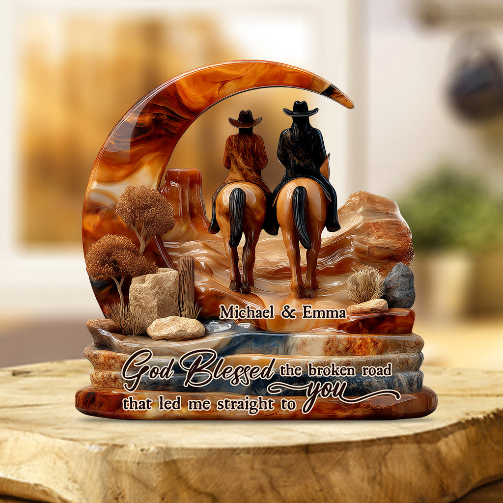 You And Me We Got This - Personalized Cowgirl Custom Shaped Acrylic Plaque