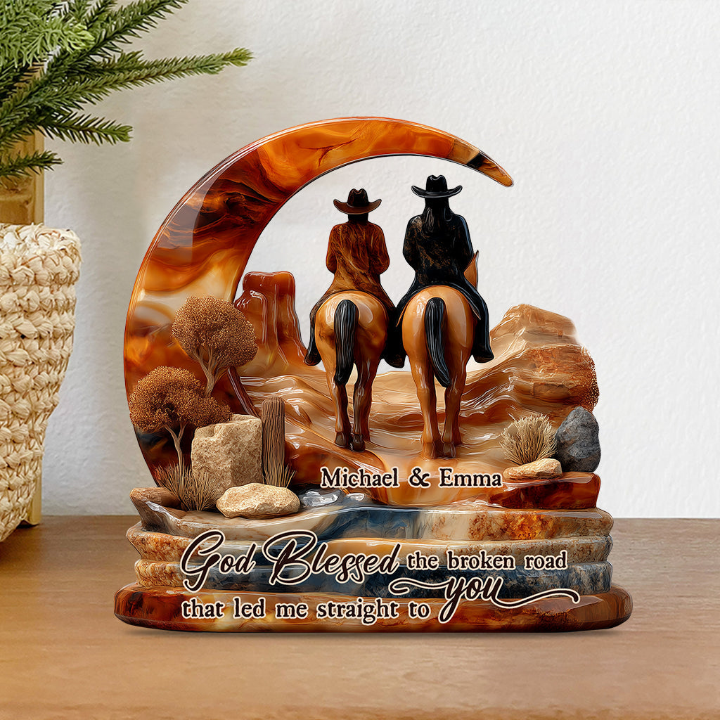You And Me We Got This - Personalized Cowgirl Custom Shaped Acrylic Plaque