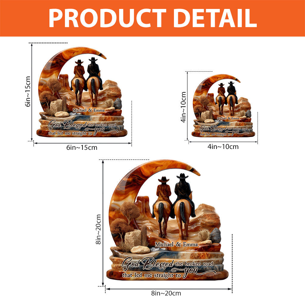 You And Me We Got This - Personalized Cowgirl Custom Shaped Acrylic Plaque