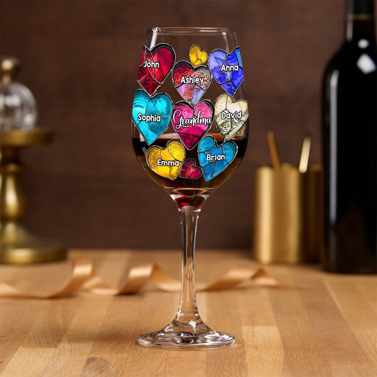 Best Grandma Ever - Personalized Grandma Wine Glass With Long Stem