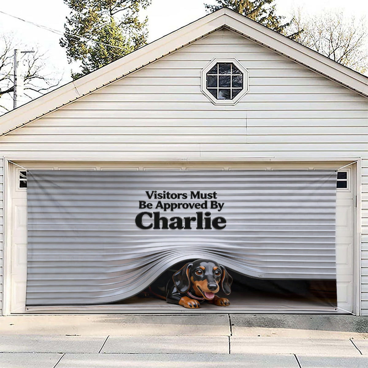 Custom Any Pet Photo - Personalized Dog Garage Door Banner