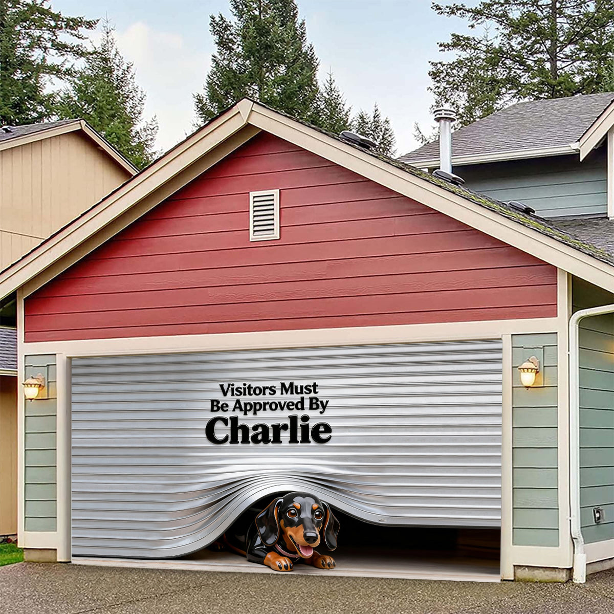 Custom Any Pet Photo - Personalized Dog Garage Door Banner