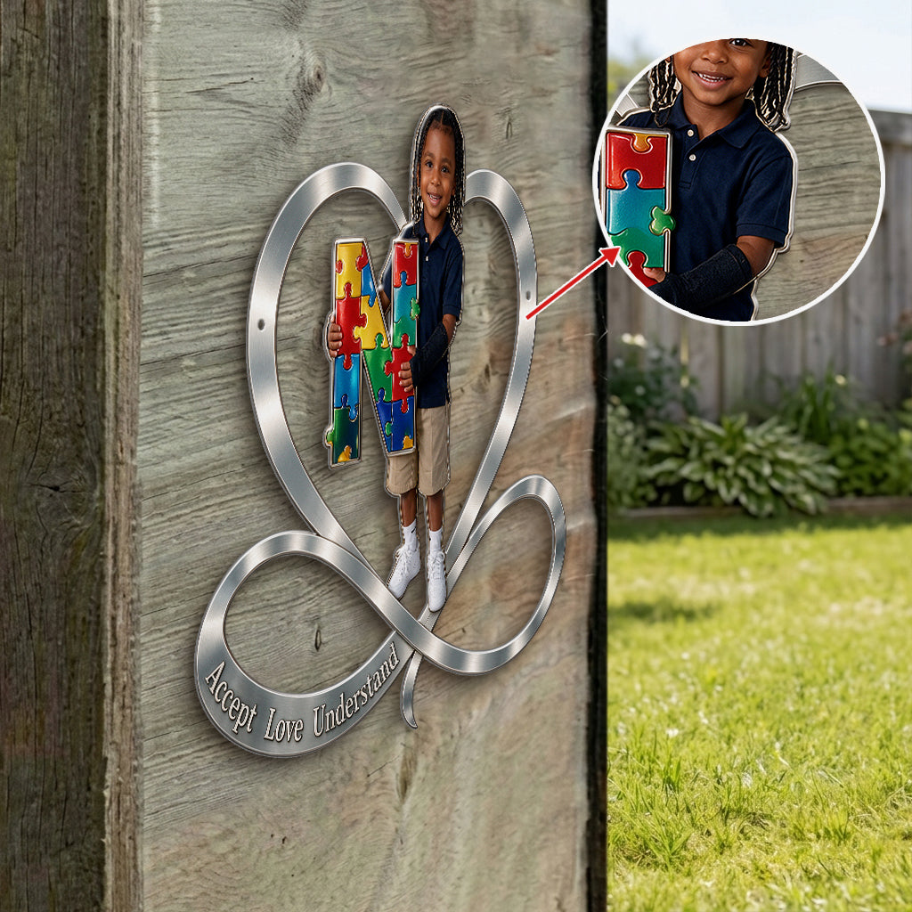 Autims Awareness - Personalized Autism Awareness 3D Printed Cut Metal Sign