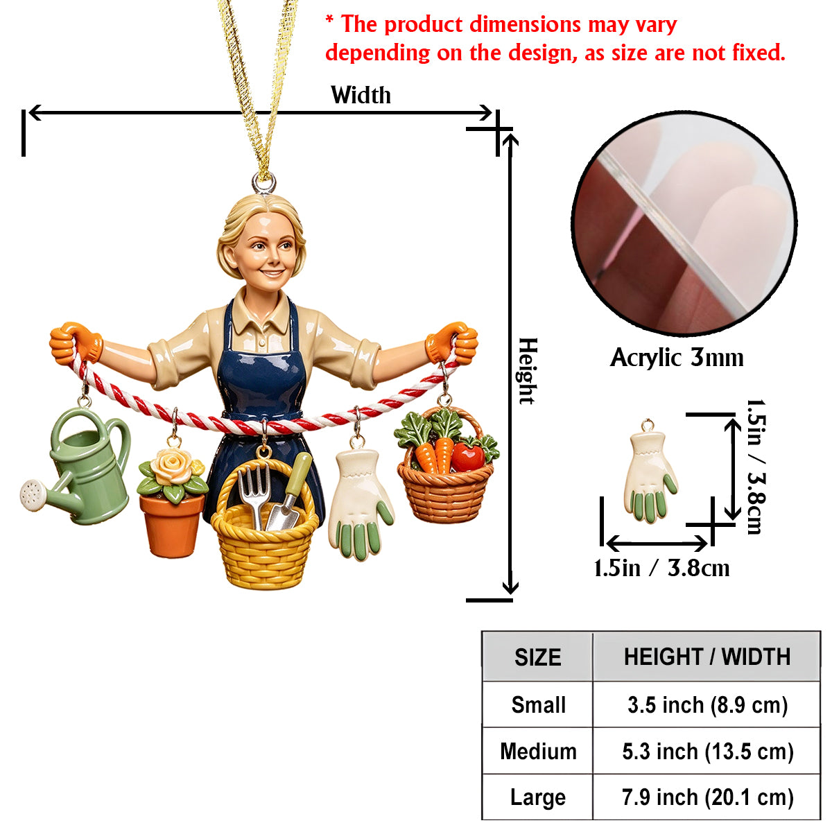 Growing Joy This Christmas - Personalized Gardening Ornament With Charm