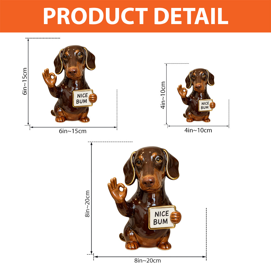 Nice Bum - Personalized Dog Custom Shaped Acrylic Plaque