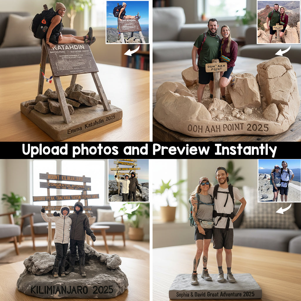 Custom From Any Photo - Personalized Hiking Custom Shaped Acrylic Plaque