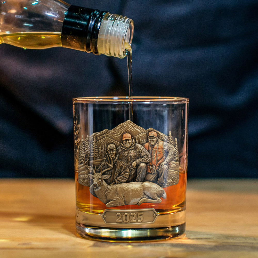 Custom From Any Photo - Personalized Hunting Whiskey Glass