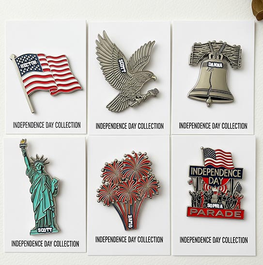 Personalisierter Anstecker zum Unabhängigkeitstag/4. Juli
