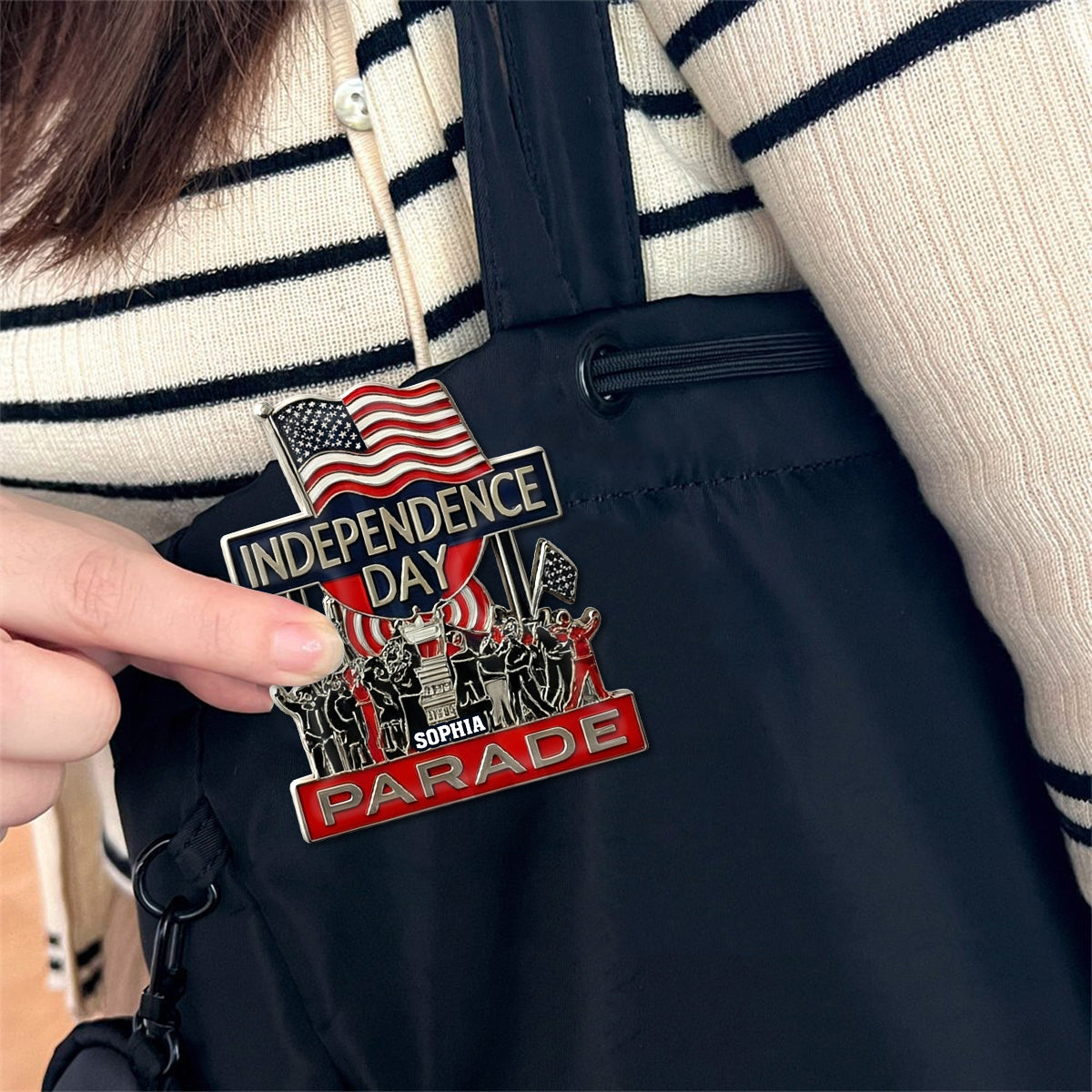Personalisierter Anstecker zum Unabhängigkeitstag/4. Juli
