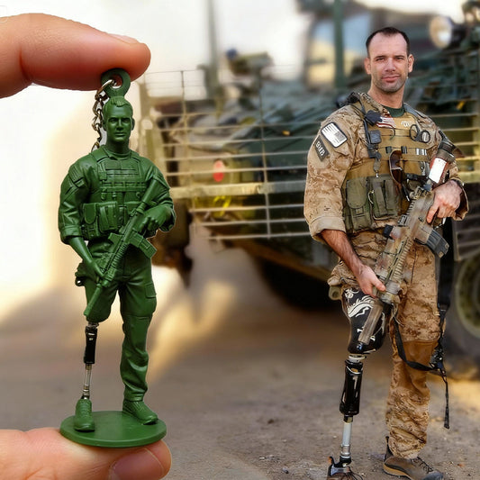 Witziges Geschenk für Soldaten – personalisierter Veteranen-Schlüsselanhänger