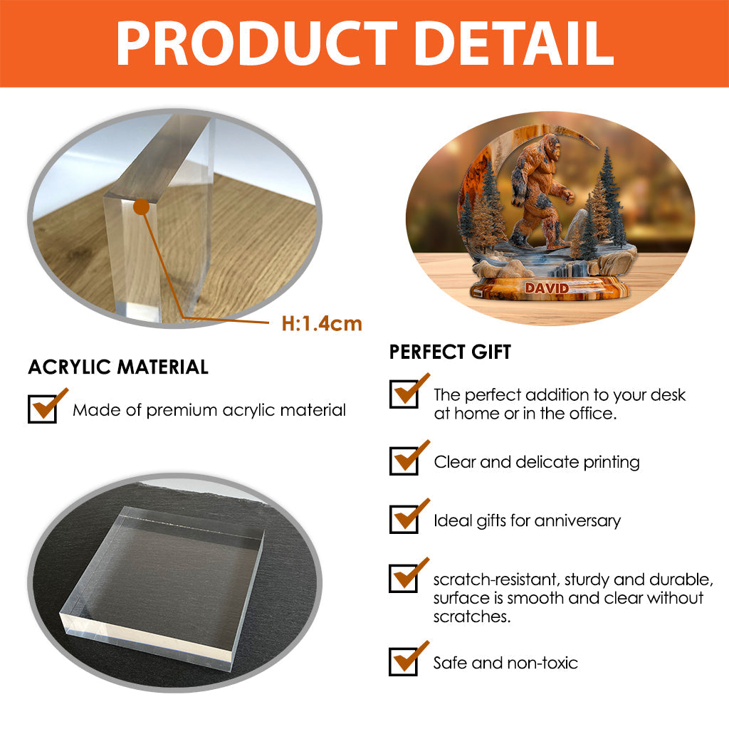 And Into The Forest I Go - Personalized Hiking Custom Shaped Acrylic Plaque