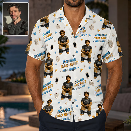 Doing Dad Sh*t - Personalisierte Hawaiian Shirt für Väter