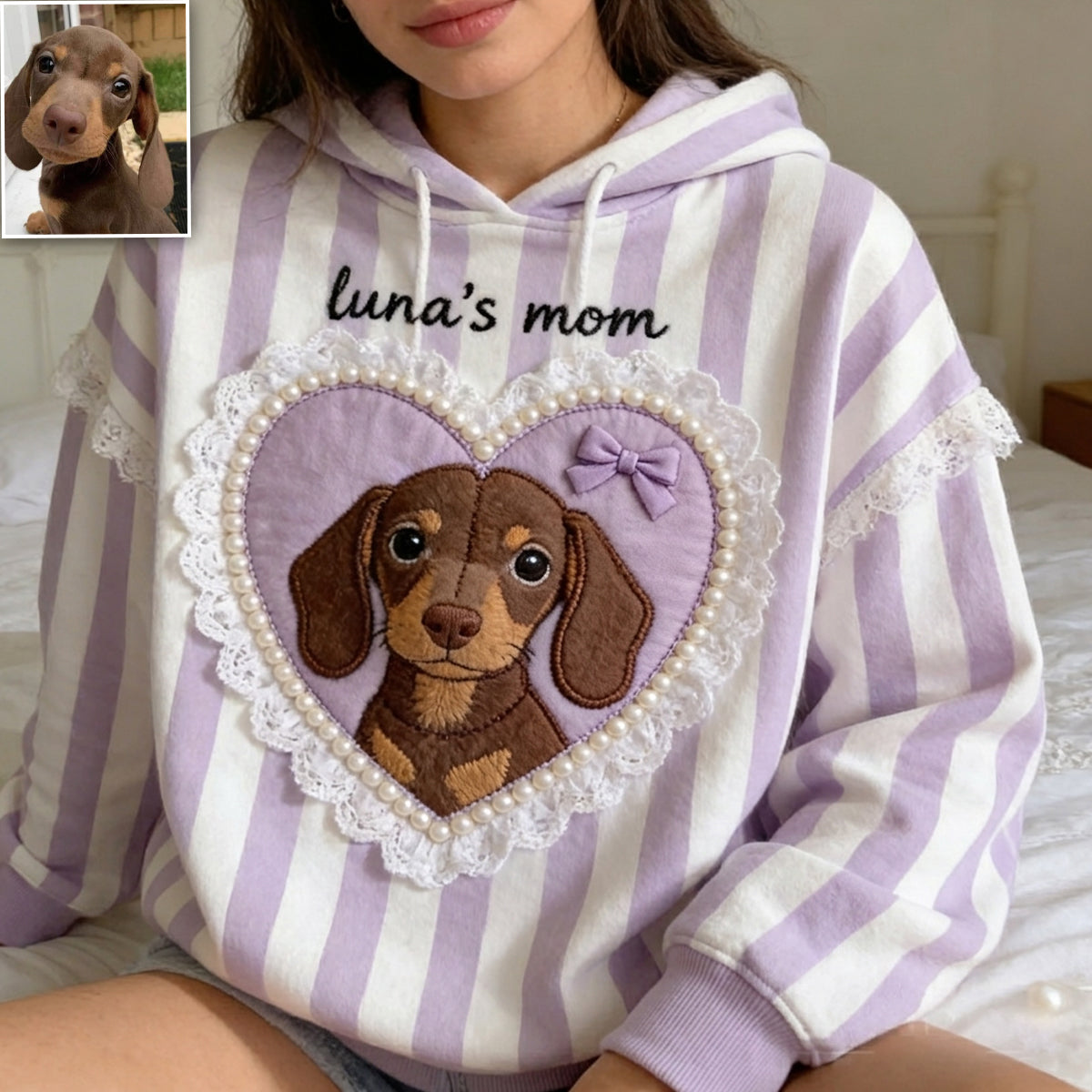 Personalisierbares Geschenk für Hundemama - T-Shirt mit Rundumdruck