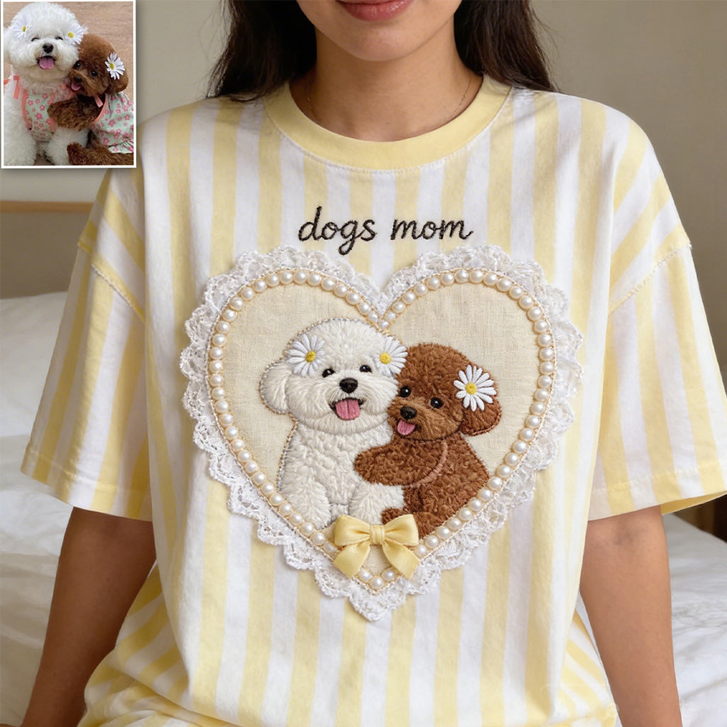 Personalisierbares Geschenk für Hundemama - T-Shirt mit Rundumdruck