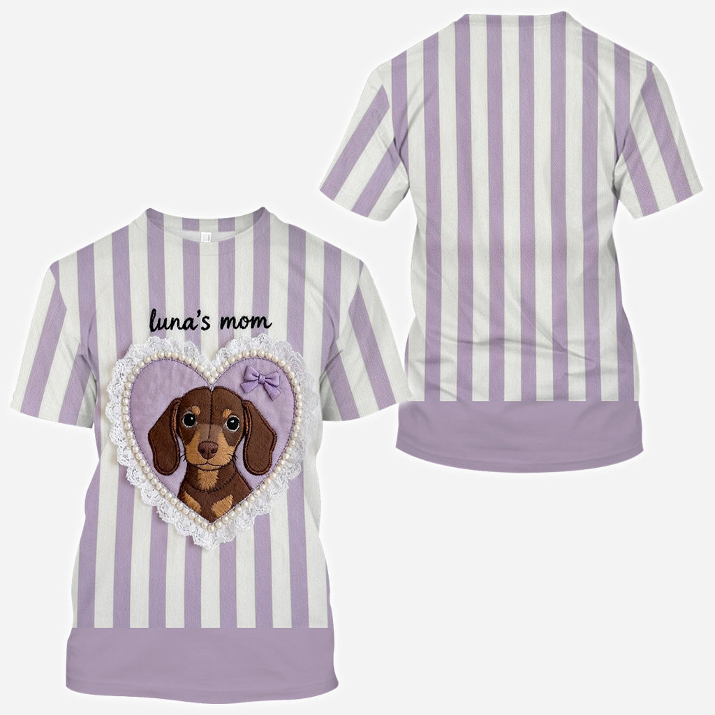 Personalisierbares Geschenk für Hundemama - T-Shirt mit Rundumdruck