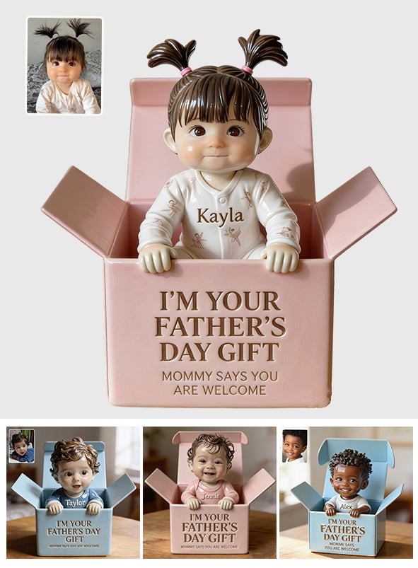 Geschenk zum Vatertag - Personalisierte Neugeborenen Acrylplakette