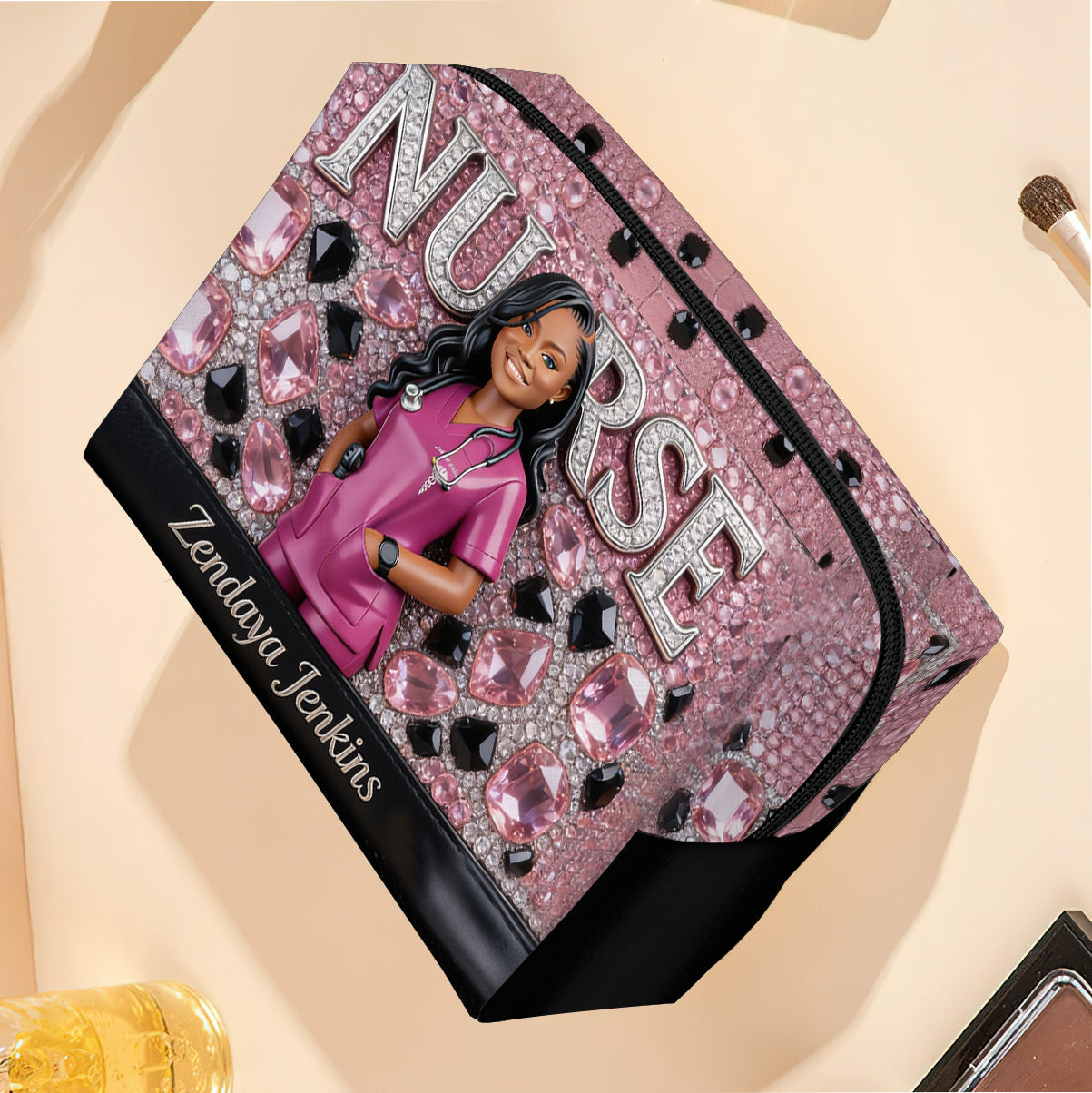 Any Title, Any Photo - Personalized Nurse Makeup Bag