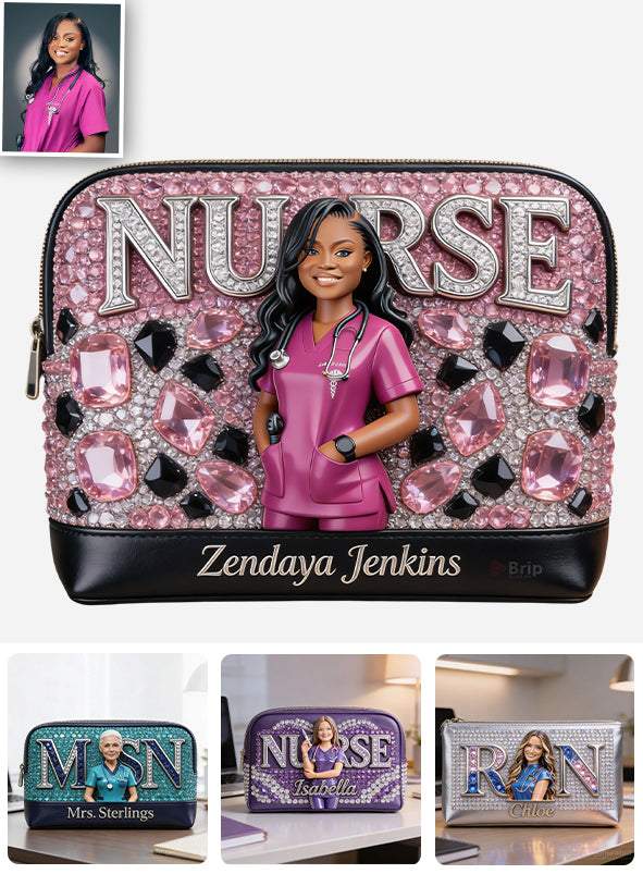 Any Title, Any Photo - Personalized Nurse Makeup Bag