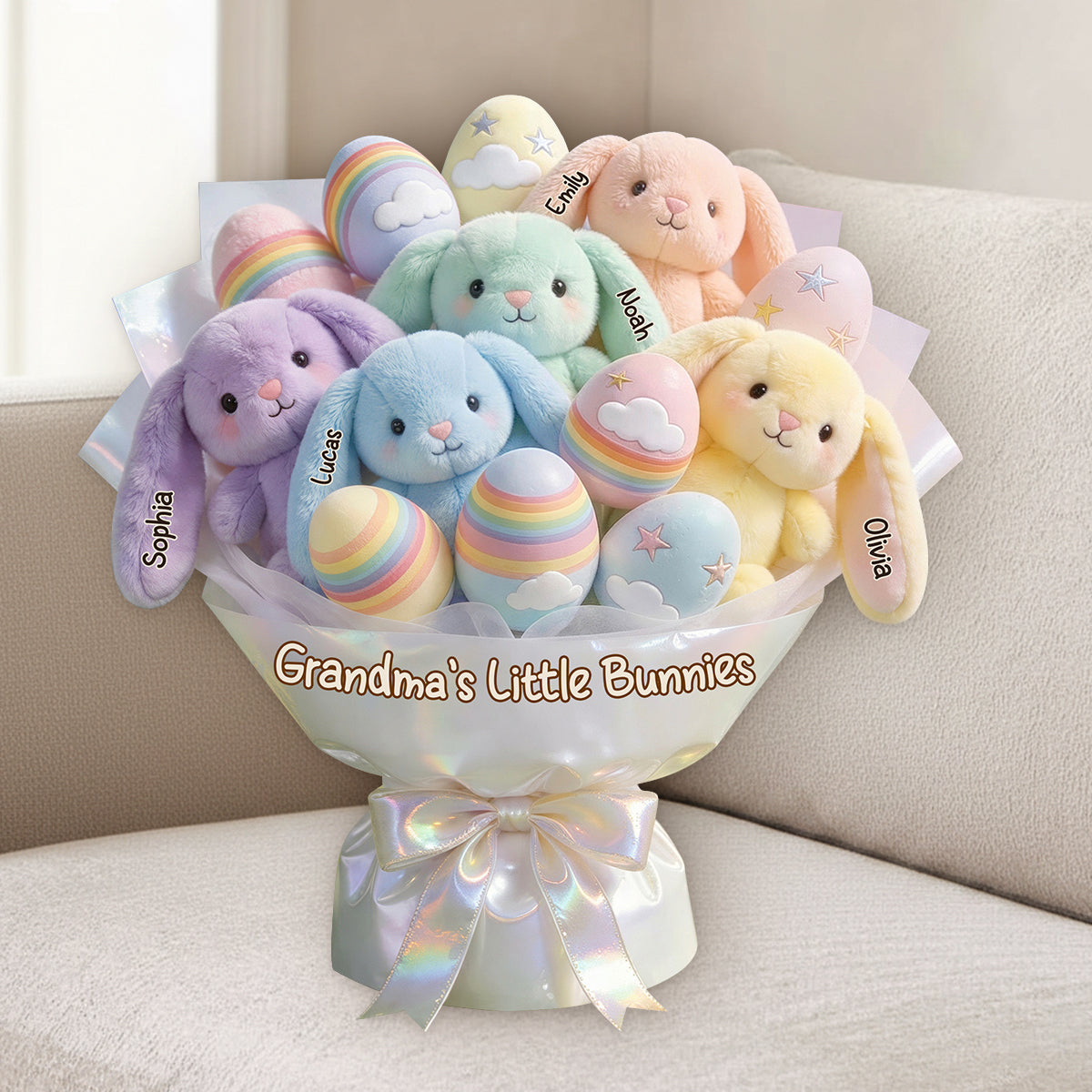 We Love You Grandma - Personalized Grandma Premium Faux Fur Pillow