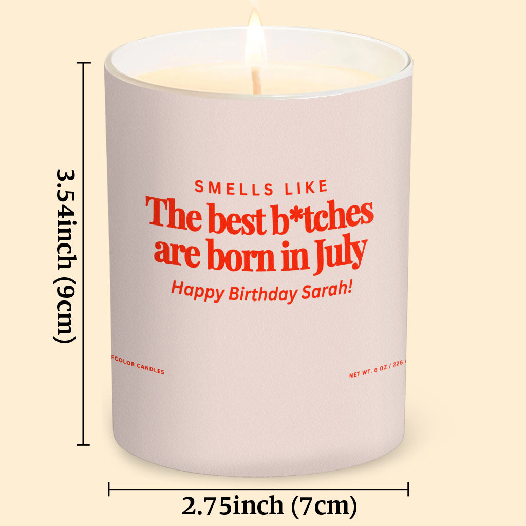 Funny Birthday Gift - Personalized Birthday Candle With Wooden Lid