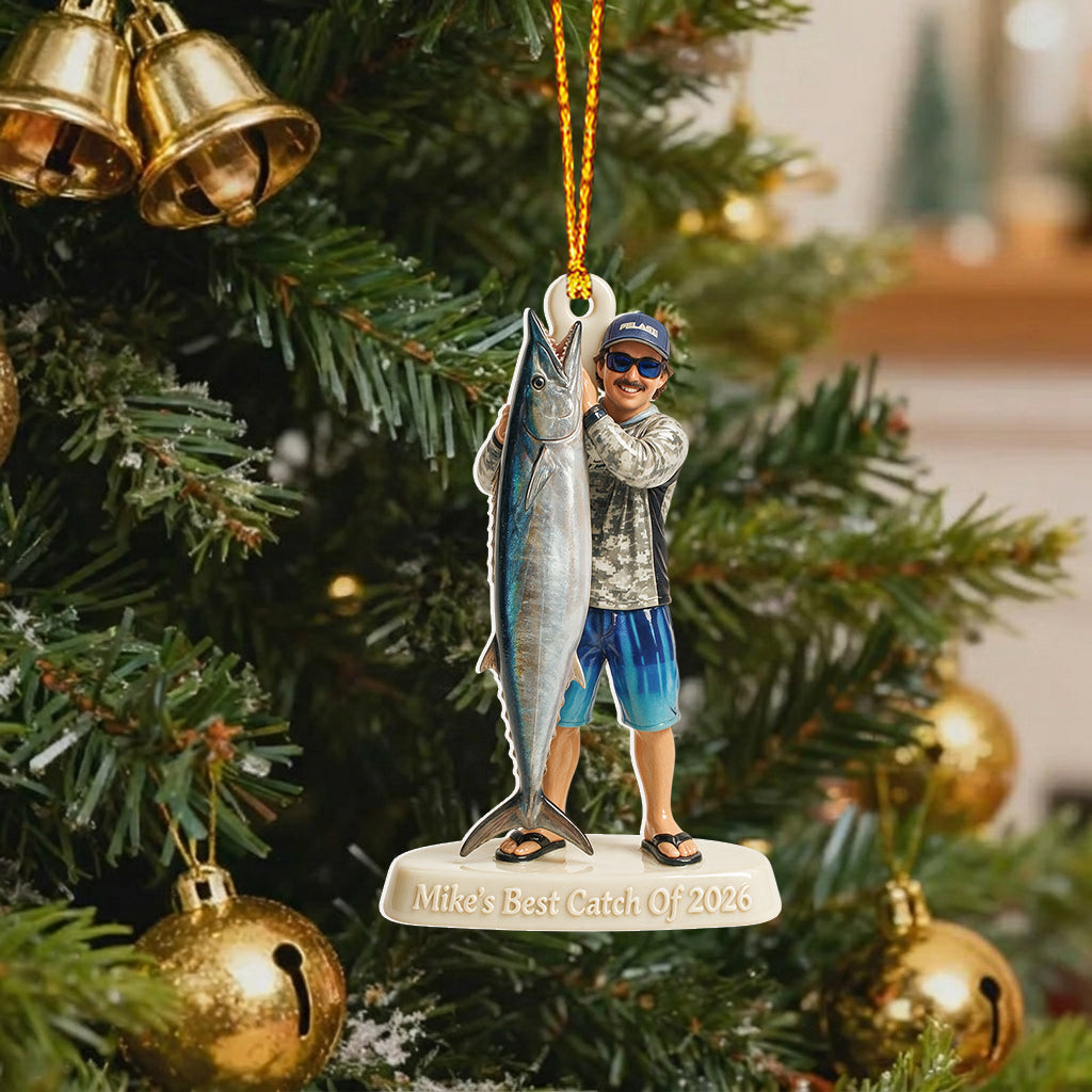 Custom From Any Photo - Personalized Fishing Premium 3D Ornament