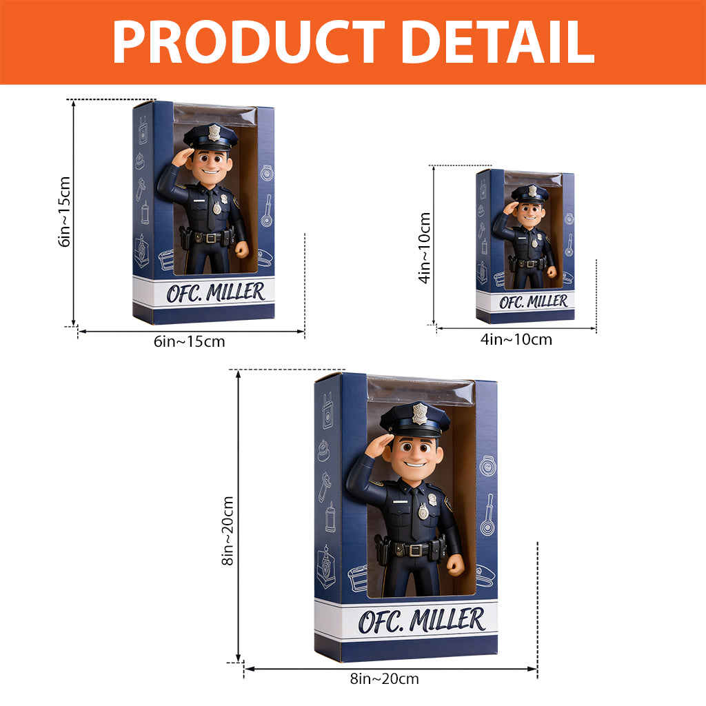 Geschenke für Polizisten – Personalisierte Acrylplakette in individueller Form für Polizeibeamte