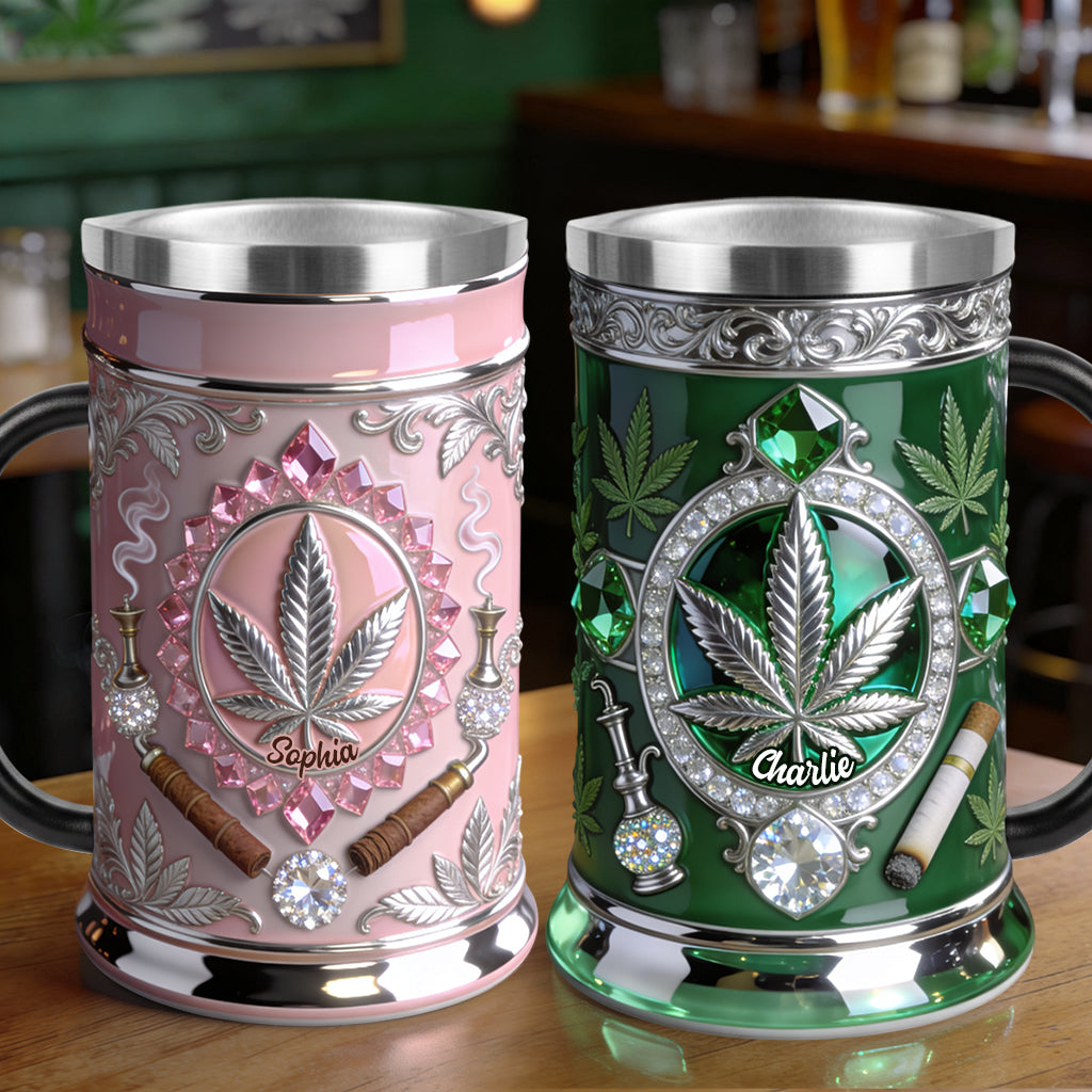 Kiffer & Raucher – Personalisierter Weed-Bierkrug