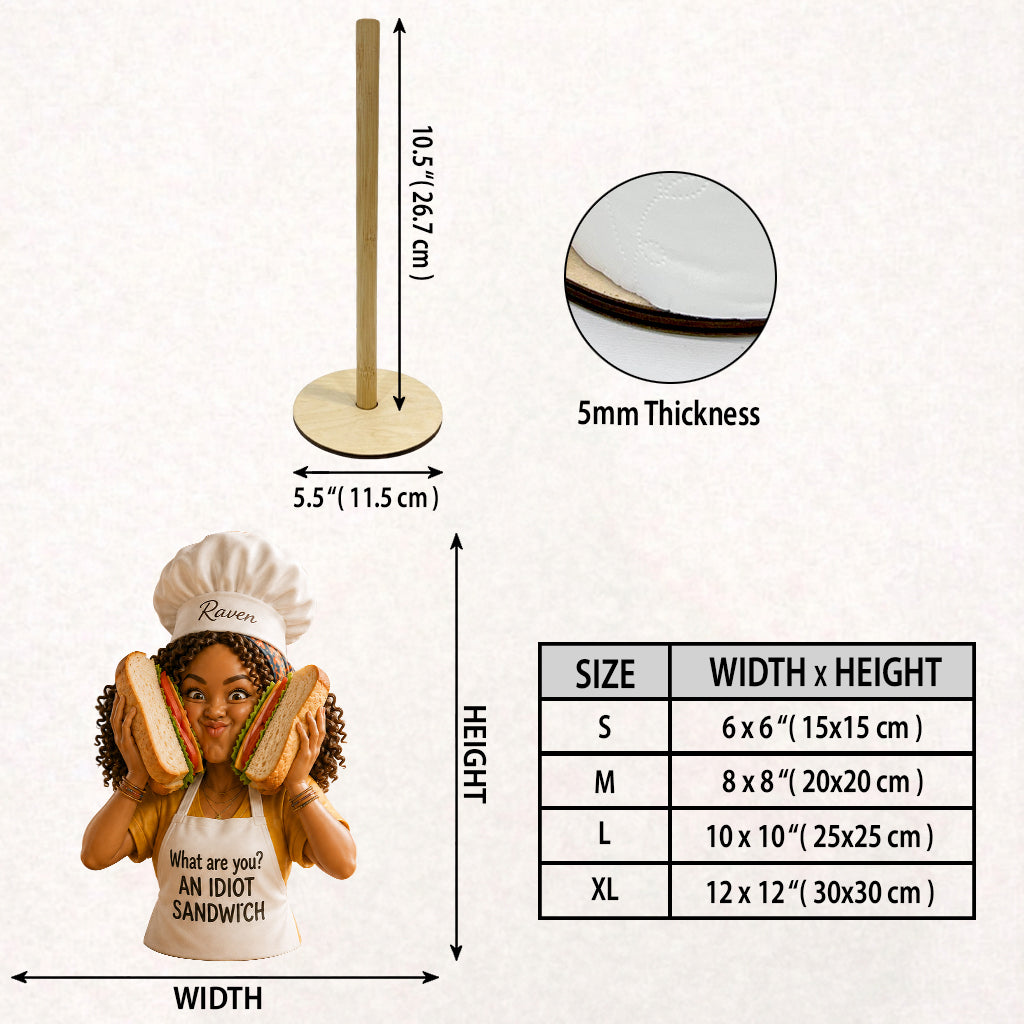 An Idiot Sandwich Funny Gift For Cooking Lovers - Personalized Cooking Paper Towel Stand
