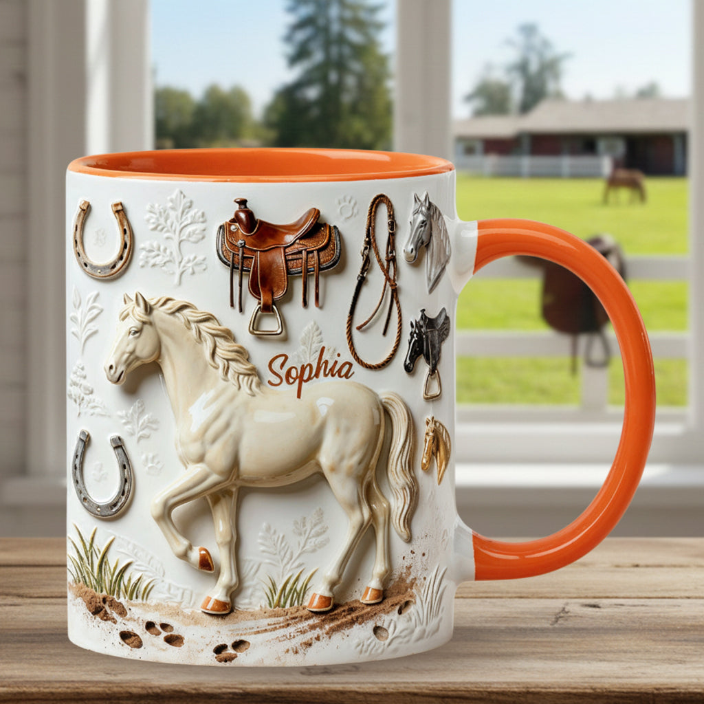 Strong Horse - Personalized Horse Accent Mug & Coaster